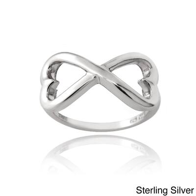 Mondevio Sterling Silver Infinity Heart Ring