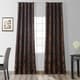 preview thumbnail 1 of 6, Exclusive Fabrics Magdelena Black/Copper Faux Silk Jacquard Curtain (1 Panel)