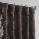 preview thumbnail 2 of 6, Exclusive Fabrics Magdelena Black/Copper Faux Silk Jacquard Curtain (1 Panel)
