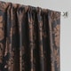 preview thumbnail 3 of 6, Exclusive Fabrics Magdelena Black/Copper Faux Silk Jacquard Curtain (1 Panel)