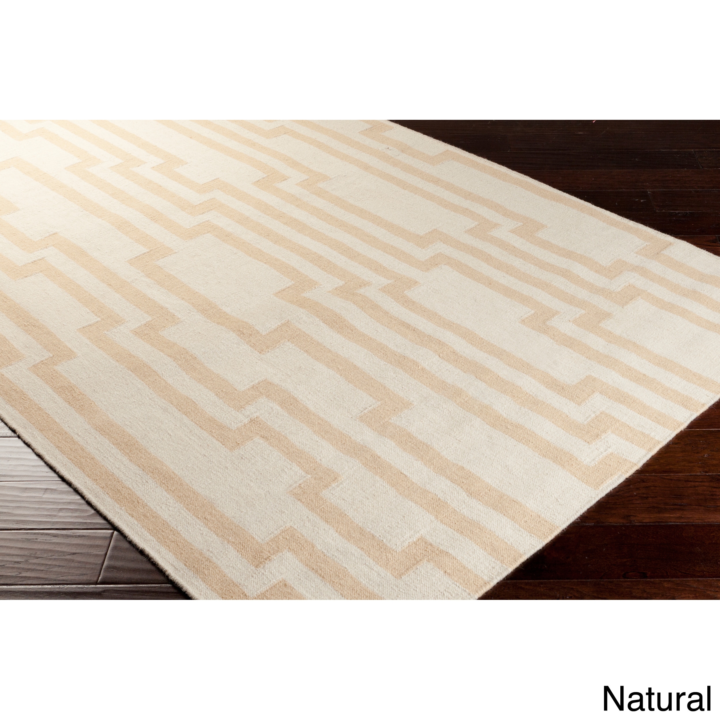 Candice Olson Market Place Hand woven Geometric Beige Wool Rug (36 X 56)