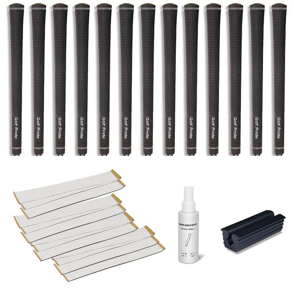 Golf Pride Tour Velvet Jumbo - 13pc Grip Kit (with tape, solvent, vise clamp)