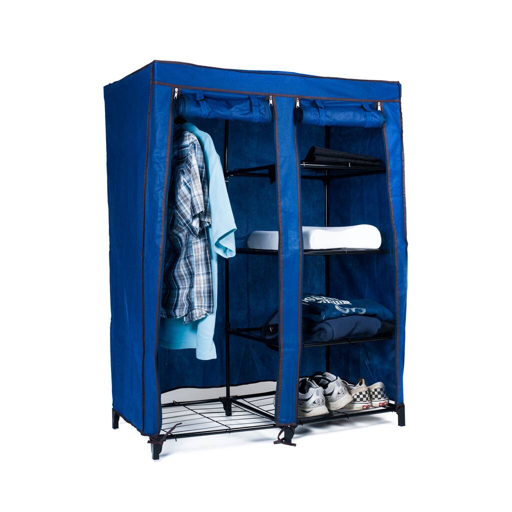 Trademark Home Navy Blue Portable Storage Closet