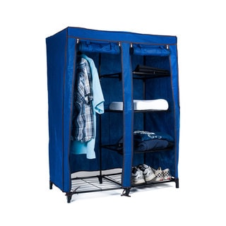 Trademark Home Navy Blue Portable Storage Closet Trademark Home Hanging Racks & Hangers