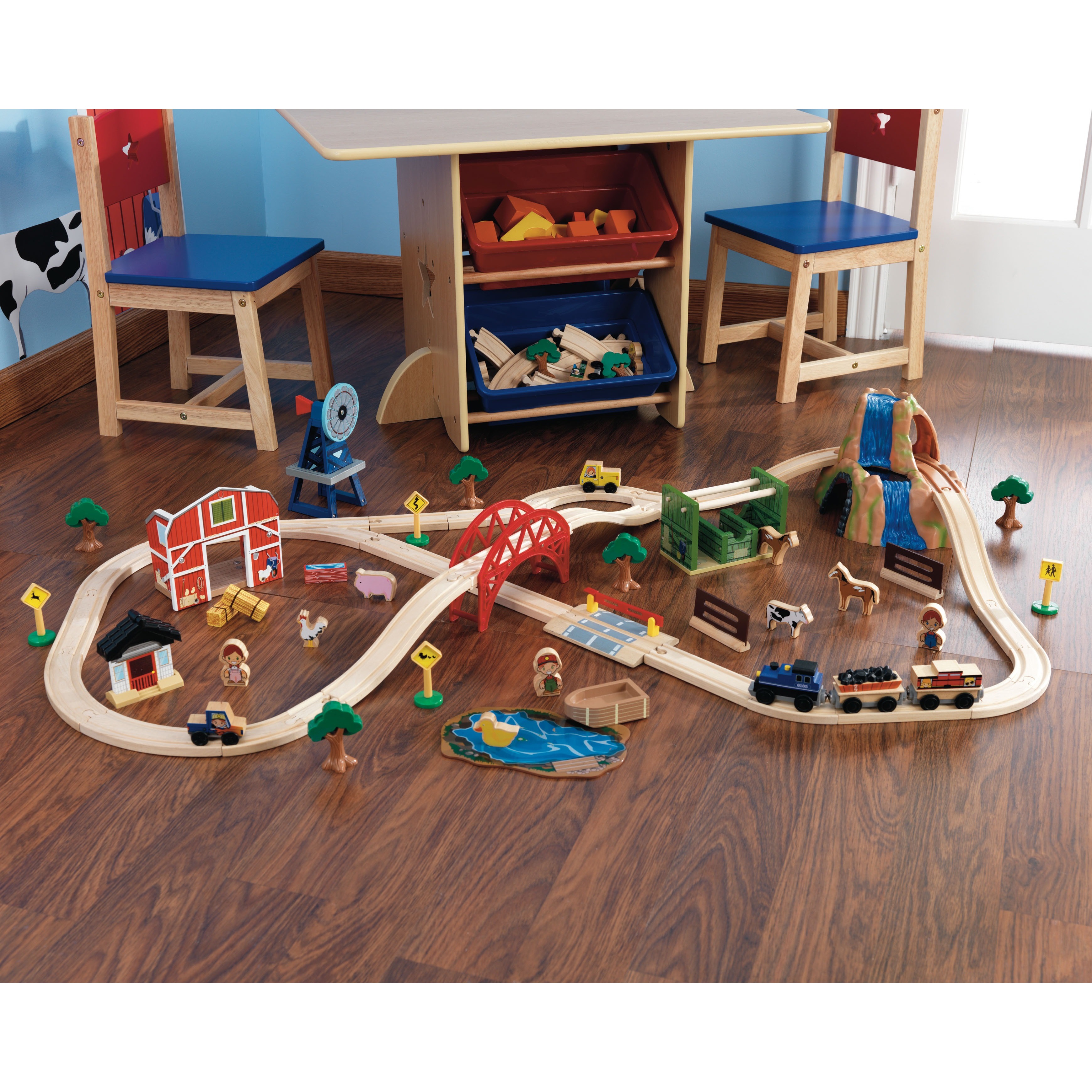 kidkraft wooden train set