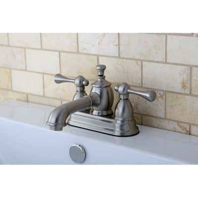 Satin Nickel 4-inch Centerset Bathroom Faucet