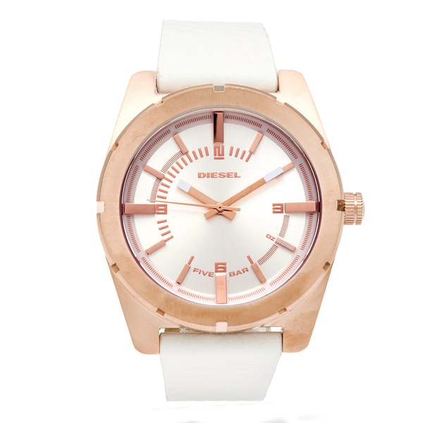 Diesel Women's White Rose Goldtone Watch - Overstock™ Shopping - Big ...