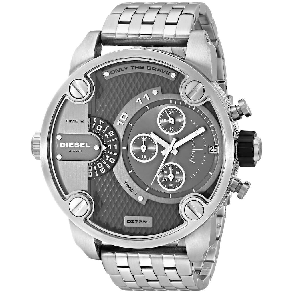 Diesel Men's DZ7259 Silver Stainless-Steel Quartz Watch with Grey Dial