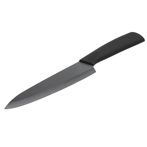 Toponeware Ceramic 7 Chefs Knife   Black Handle Black Blade, CKBKB7