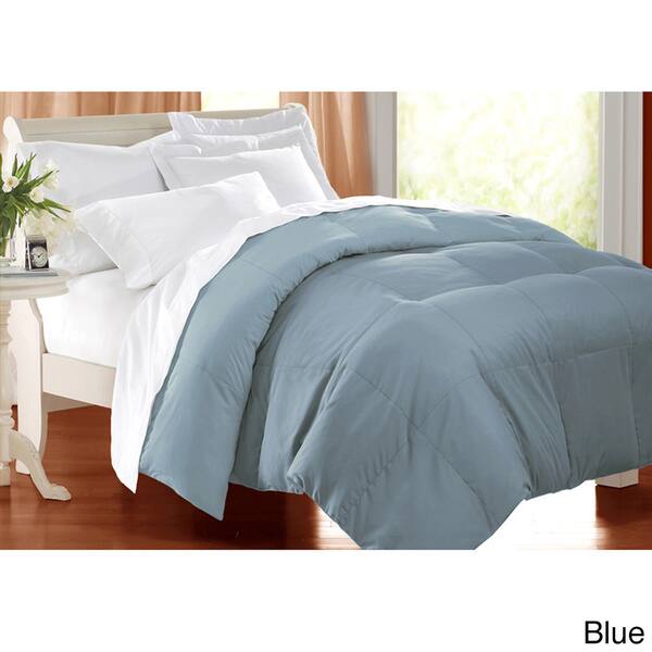 Shop All Season 233 Tc Cotton Solid Color Down Alternative Comforter On Sale Overstock 8236975
