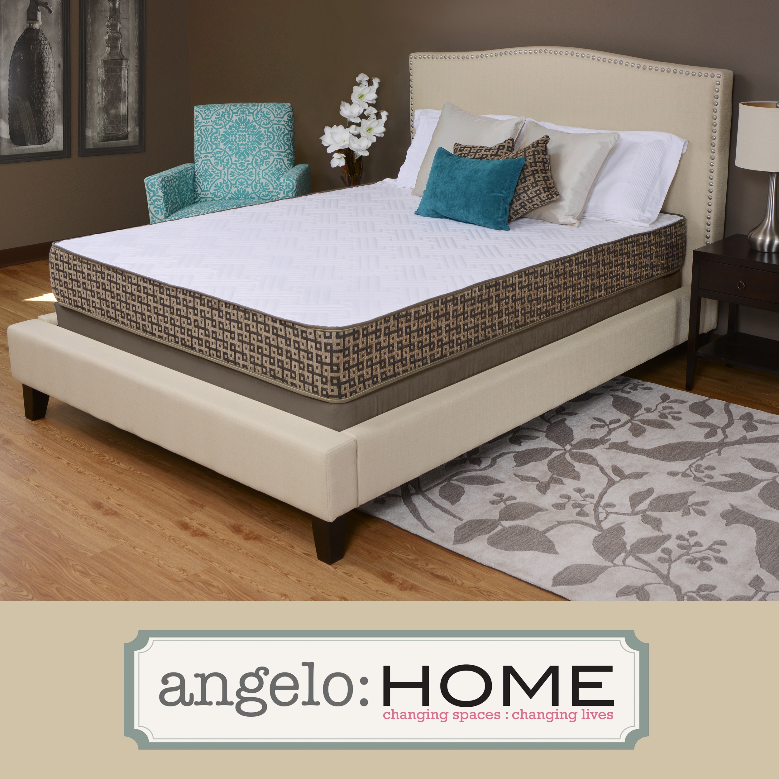 Angelohome Sullivan 8 inch Reversible Full size Foam Mattress By Angelohome Black?? Size Full