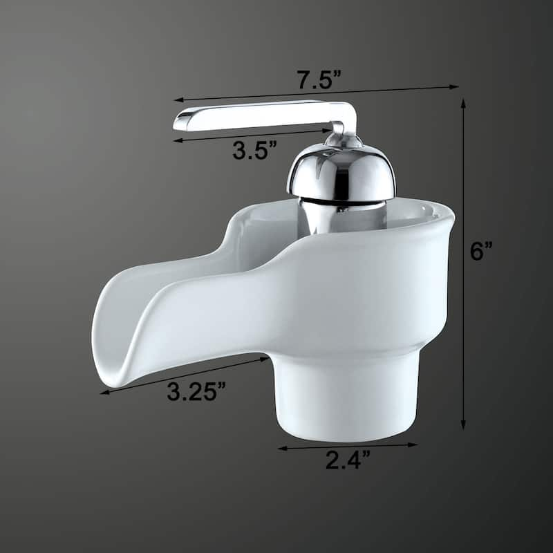 Elite High Temperature Grade A Ceramic Bathroom Sink with Unique Round Design and Chrome Finish Faucet Combo