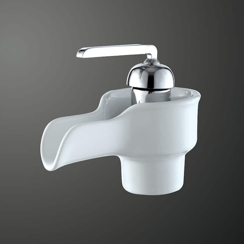 Elite High Temperature Grade A Ceramic Bathroom Sink with Unique Round Design and Chrome Finish Faucet Combo