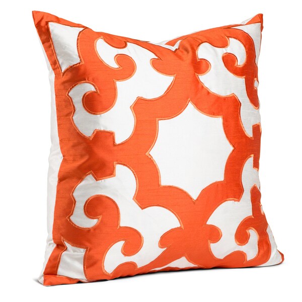 Bukara Two-tone 24-inch Embroidered Throw Pillow