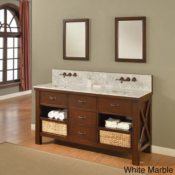 Direct Vanity Sink 70" Xtraordinary Spa Premium Espresso Double Vanity Sink Cabinet