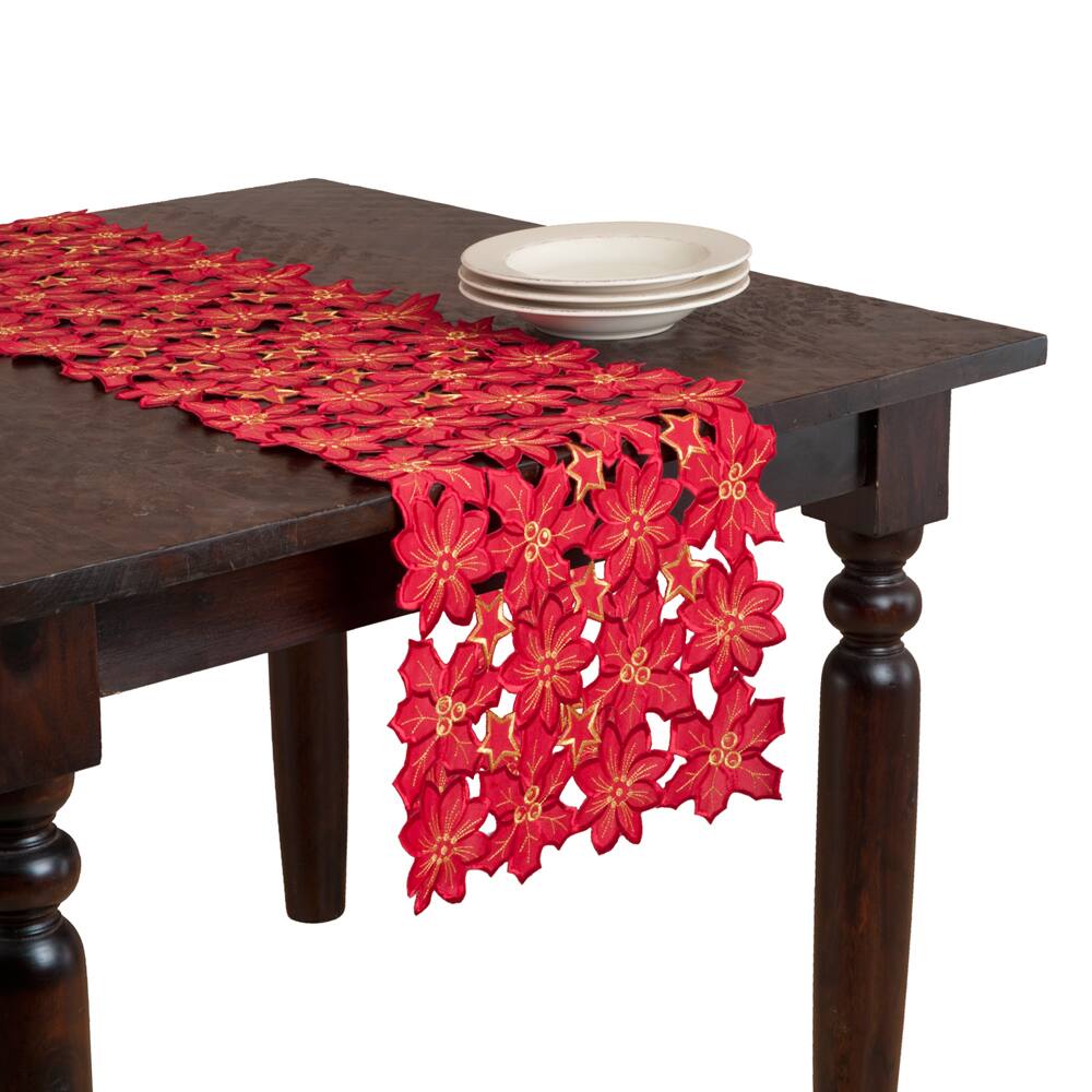 Floral Cutwork Embroidered Table Runner