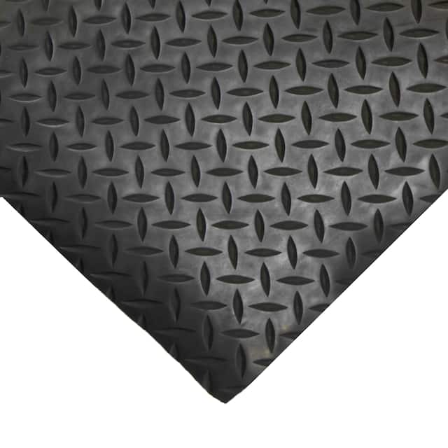 RubberCal DiamondPlate Rubber Floor Mats 1/8 x 48inch Rubber