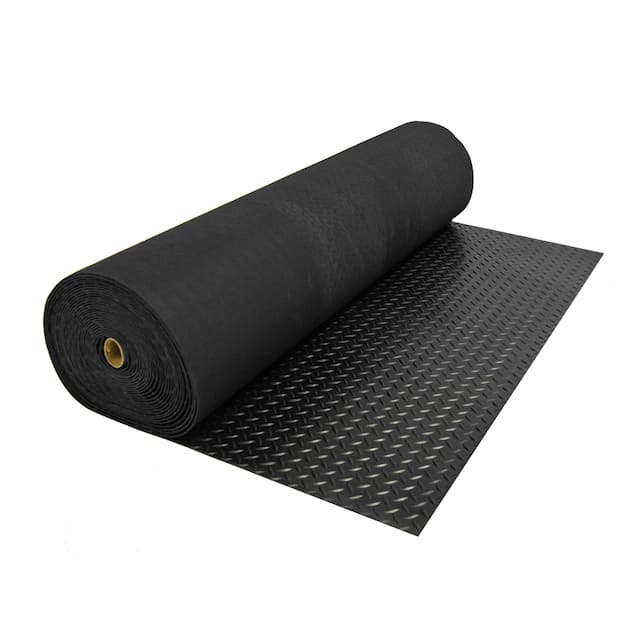 RubberCal DiamondPlate Rubber Floor Mats 1/8 x 48inch Rubber