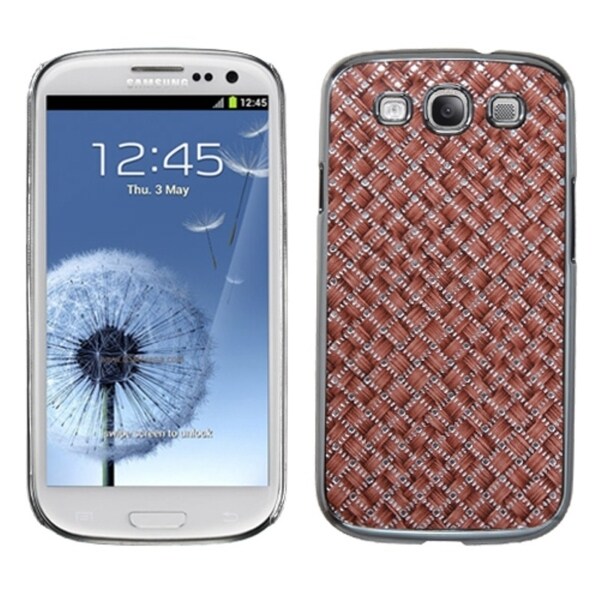 INSTEN Vermilion Silver/ Plaid Phone Case Cover for Samsung Galaxy S3/ III i9300