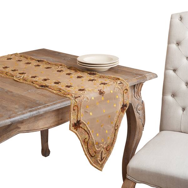 Hand Beaded Table Linen Table Topper Or Table Runner