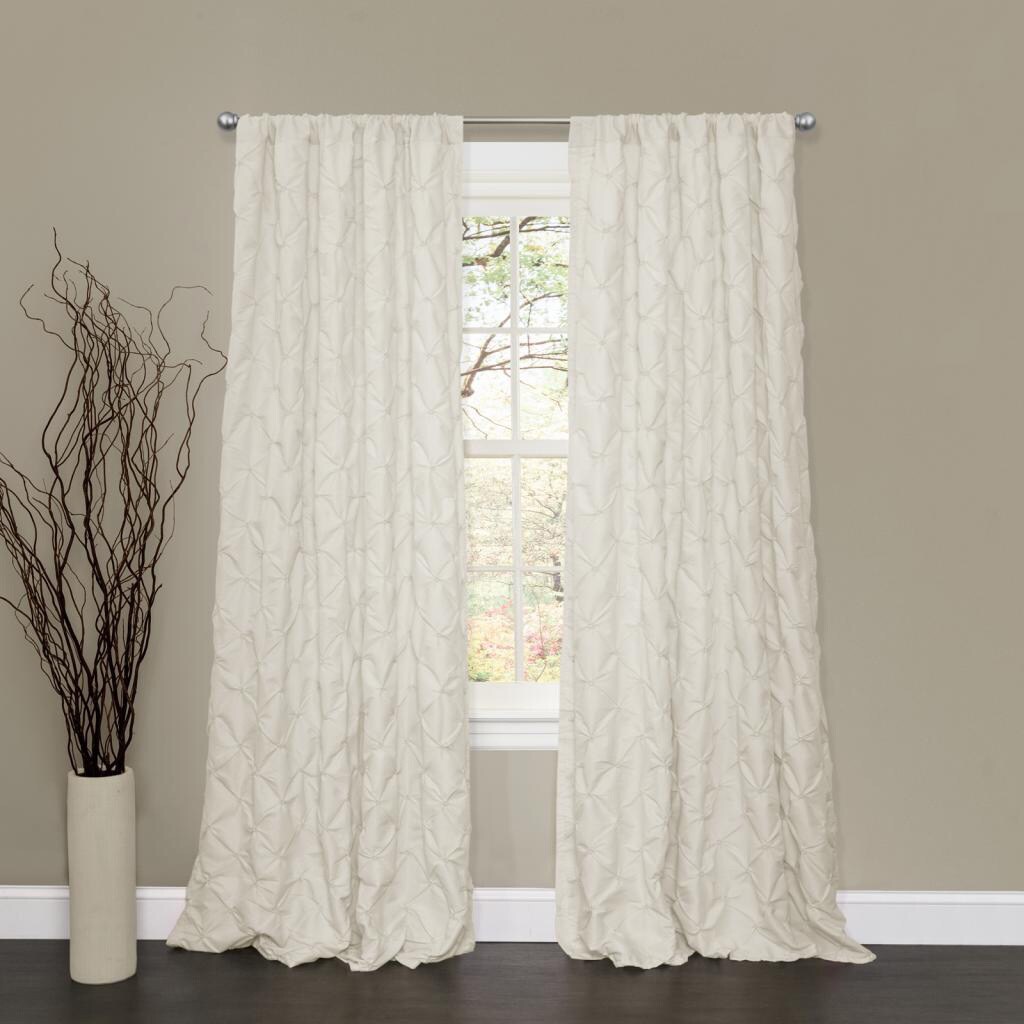 Shop Lush Decor Lake Como Ivory 84 Inch Curtain Panel 50 W X 84