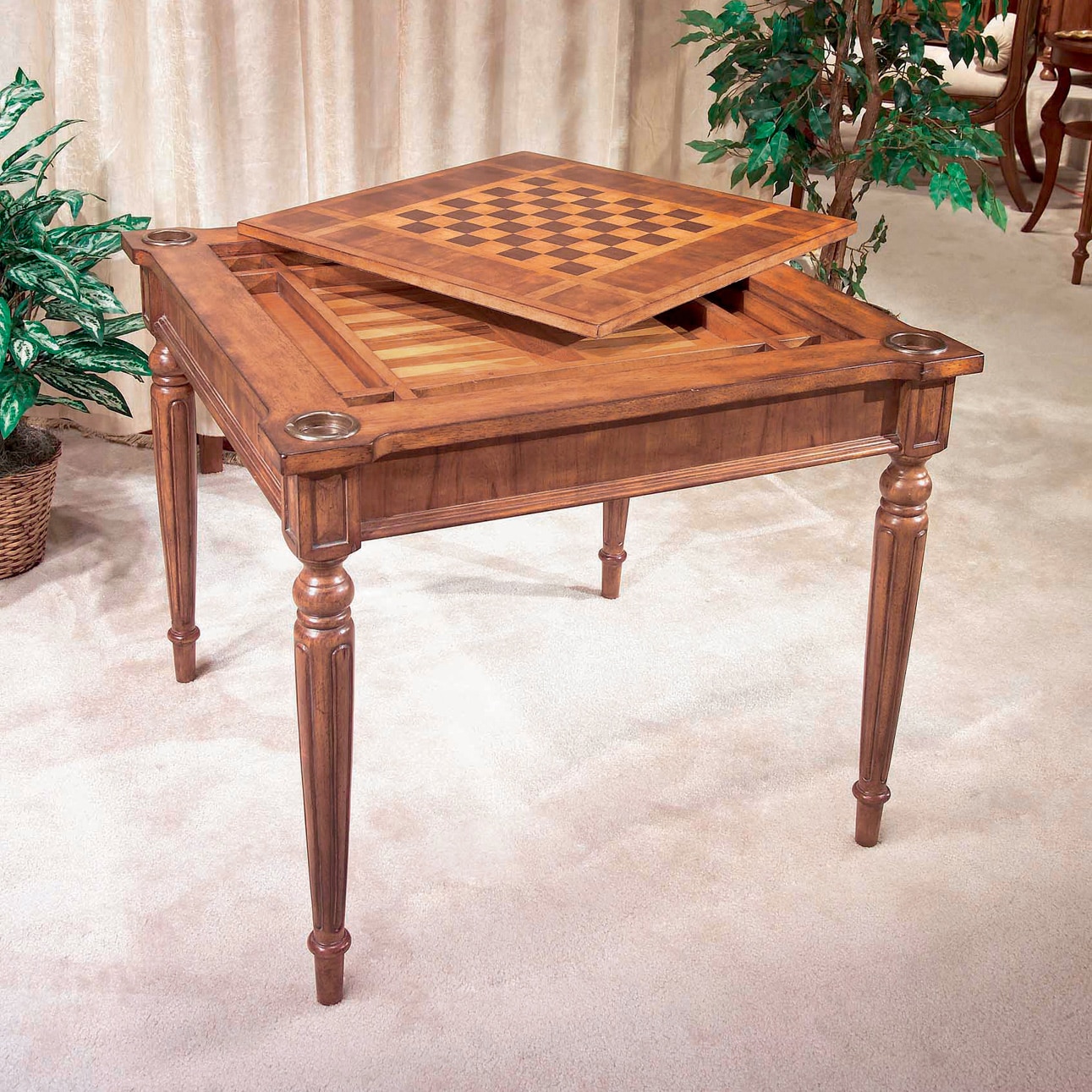 Handmade Chess / Checkers Game Table (China)