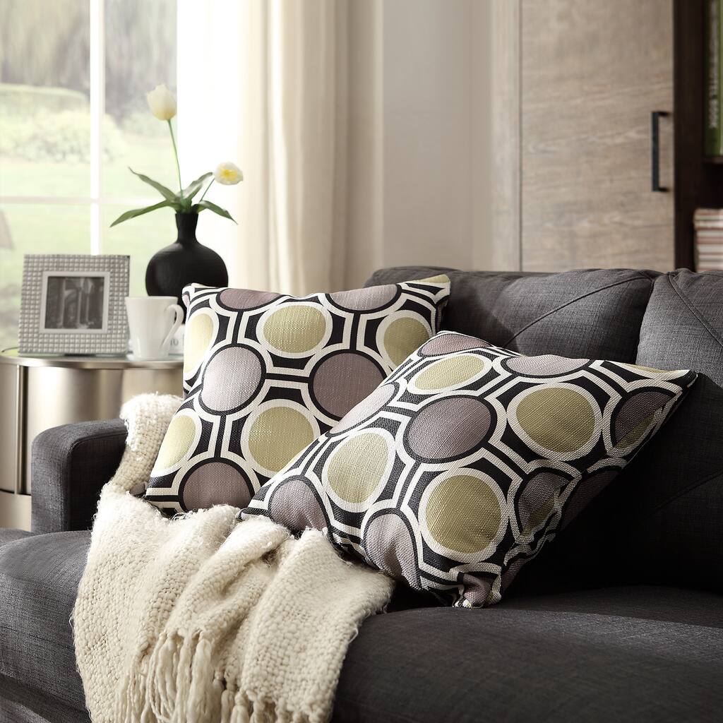 INSPIRE Q Clybourn 18-inch Toss Mod Circles Accent Pillow (Set of 2)