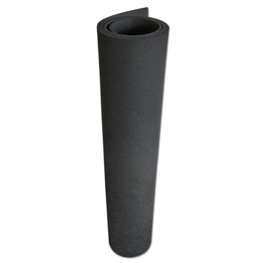 Rubber-Cal Tuff-n-Lastic Rubber Runner Mat - 1/8 in x 48 in x 6 ft Rolled  Rubber Flooring - Black