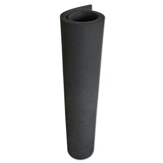 Rubber-Cal Coin-Grip Anti-Slip Rolled Rubber Mat - Black 96 x 48 in.