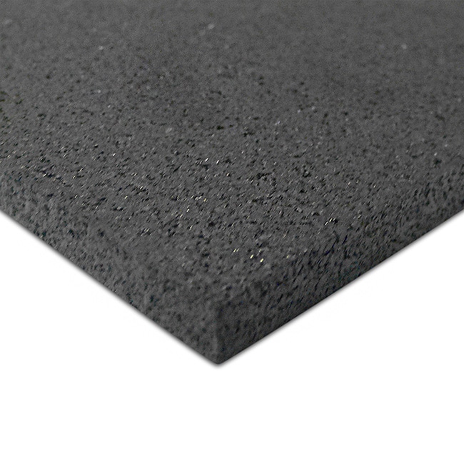 Rubber Cal Recycled Floor Mat Black 3/8-Inch x 4 x 3-Feet