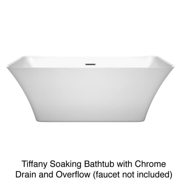 Wyndham Collection Tiffany White 59 inch Soaking Bathtub Wyndham Collection Soaking Tubs