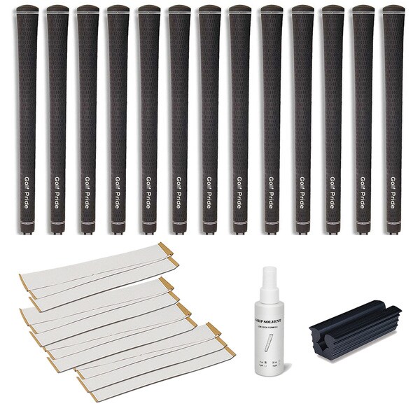 Golf Pride Tour Velvet 0.600 - 13pc Grip Kit (with tape, solvent, vise clamp)