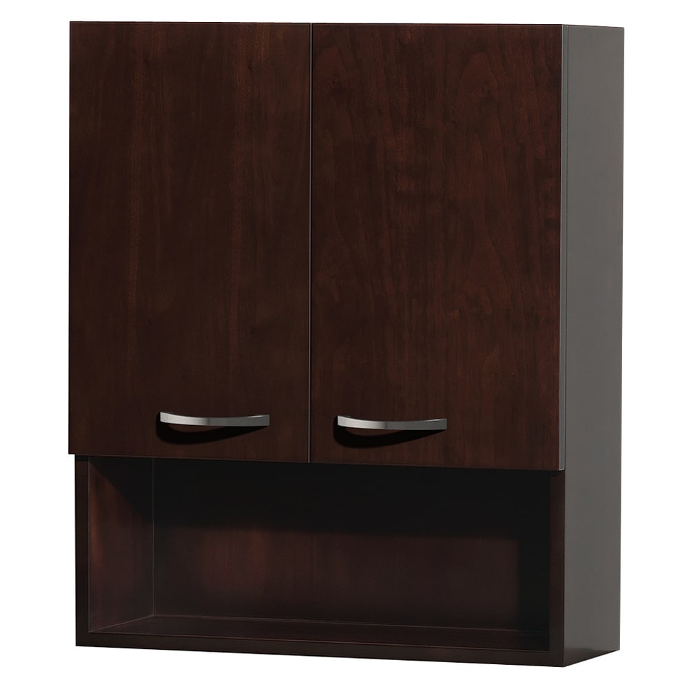 Wyndham Collection Maria 29 inch Espresso Wall Cabinet