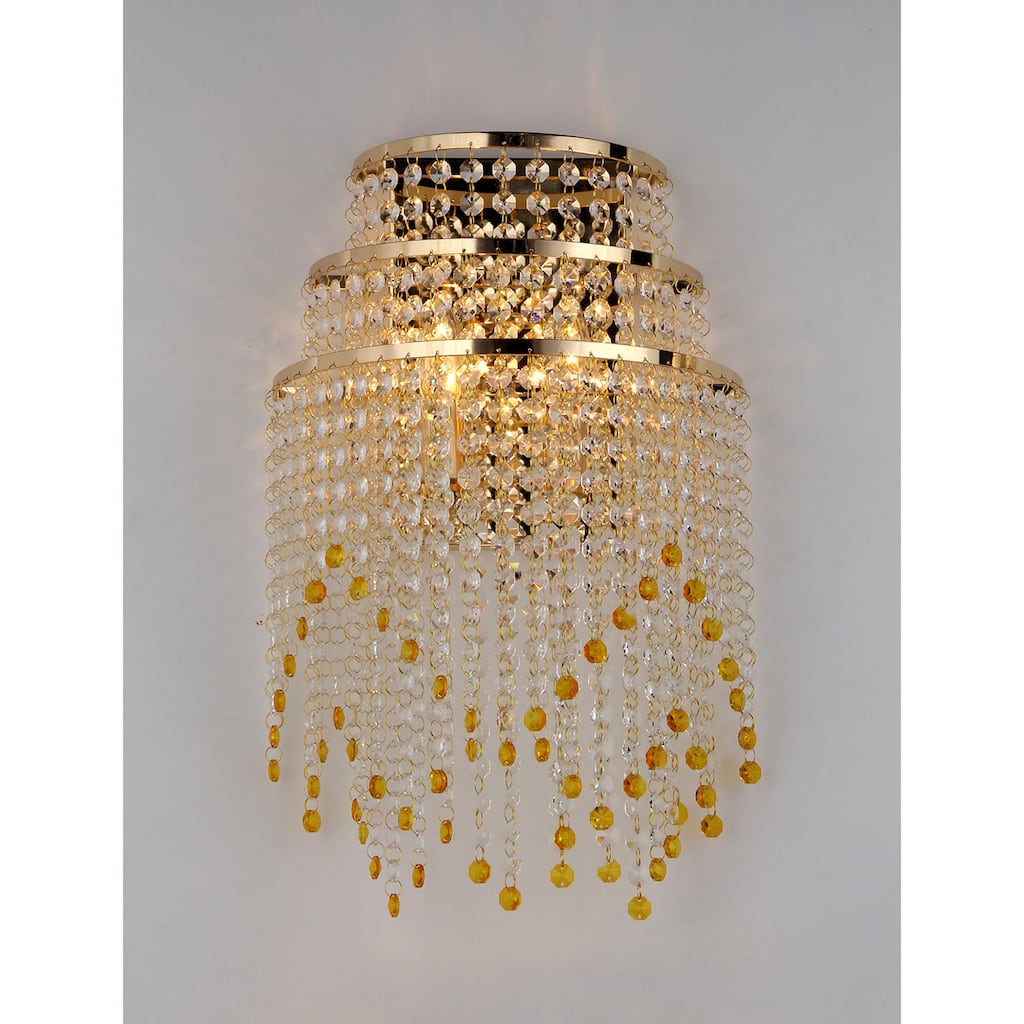 Golden Heap Crystal Wall Lamp