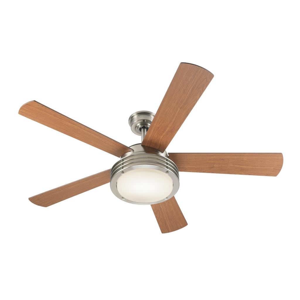Harbor Breeze Mazon 44 In Brushed Nickel Flush Mount Indoor Ceiling Harbor Breeze Transitional 52 Inch Brushed Nickel Ceiling Fan Brown Glass