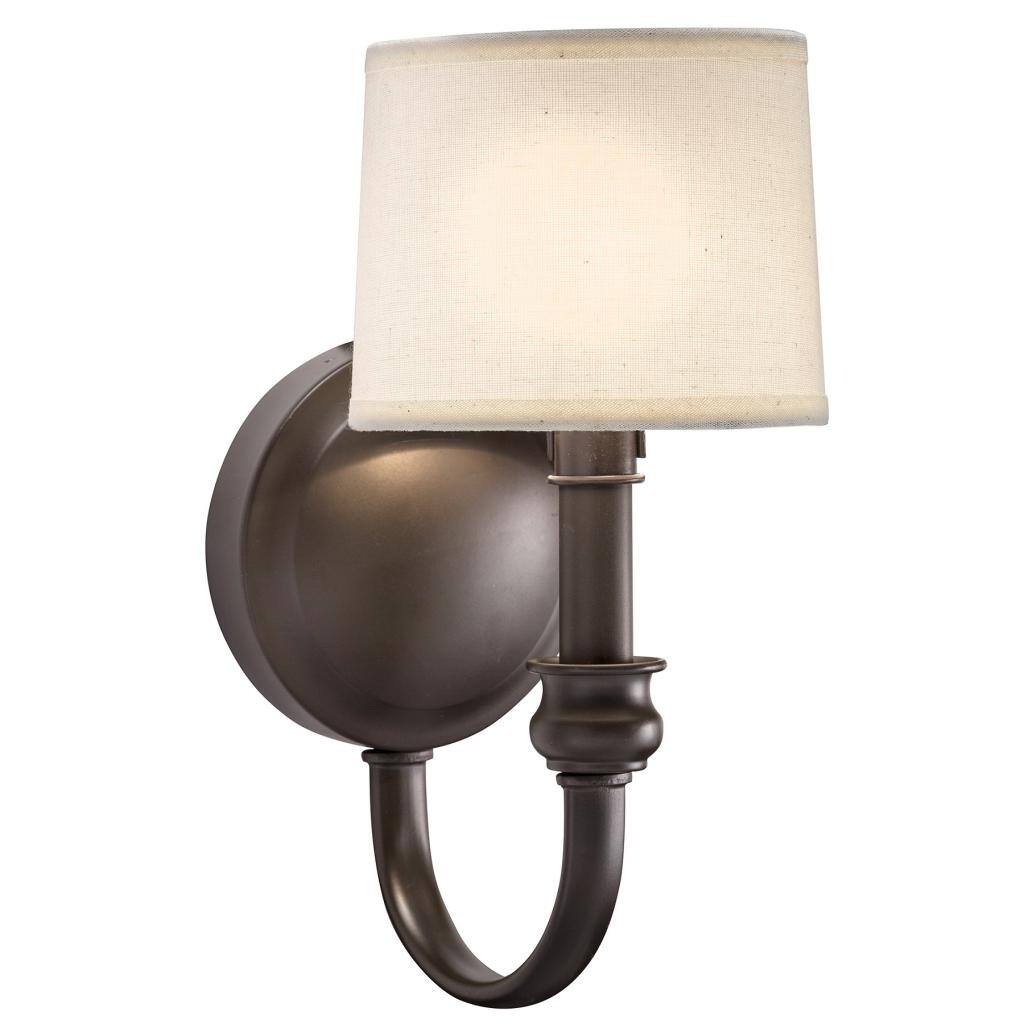 Transitional 1-light Old Bronze Wall Sconce