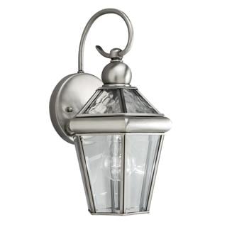 Transitional 1 Light Outdoor Antique Pewter Wall Silver Light Outdoor Antique Pewter Wall