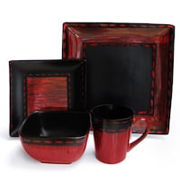 American Atelier Marquee Red 16 Piece Dinnerware Set - Free Shipping ... American Atelier Marquee Red 16 Piece Dinnerware Set - Free Shipping ...