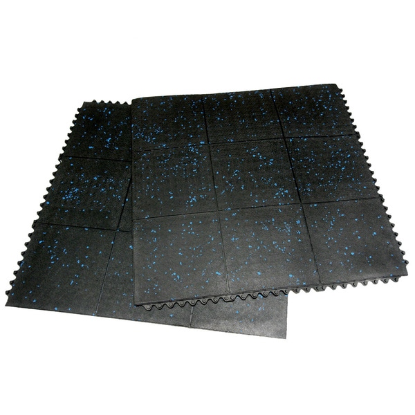 Rubber-Cal Revolution Gym Tiles Interlocking Floor Tiles 2 Pack