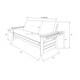 preview thumbnail 5 of 13, Copper Grove Dixie Honey Oak Full-size Wood Futon Frame with Innerspring Suede Mattress