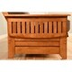 preview thumbnail 10 of 13, Copper Grove Dixie Honey Oak Full-size Wood Futon Frame with Innerspring Suede Mattress