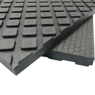 Rubber-Cal Block-Grip Rubber Flooring Rolls - 2 mm x 4 ft x 4 ft Rubber  Rolls - Black