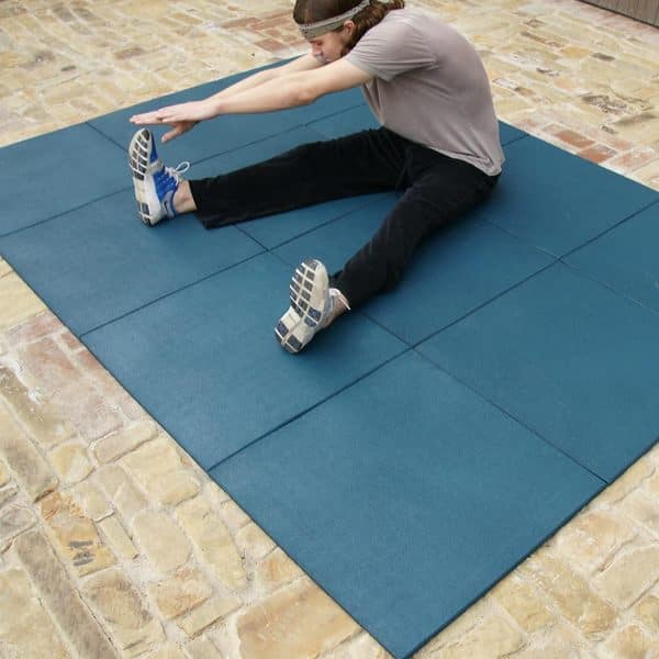 Rubber-Cal Eco-Sport 3/4 in. x 20 in. x 20 in. Blue Interlocking Rubber Tiles (5-Pack, 14 sq. ft.)