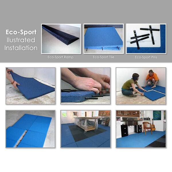 Eco-Sport 3/4-inch Interlocking Rubber Flooring Tiles