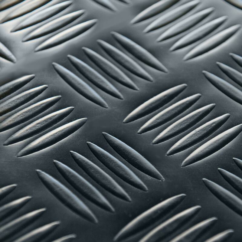 Rubber-Cal Diamond-Grip Rubber Runner Mats - 2mm thick x 4ft. Wide Rubber Runners 2 Colors Available in 17 Lengths - 48 x 300