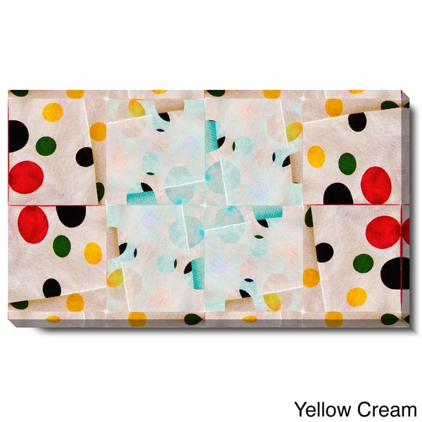 Studio Works Modern 'Origami Star - Yellow Cream' Gallery Wrapped Canvas