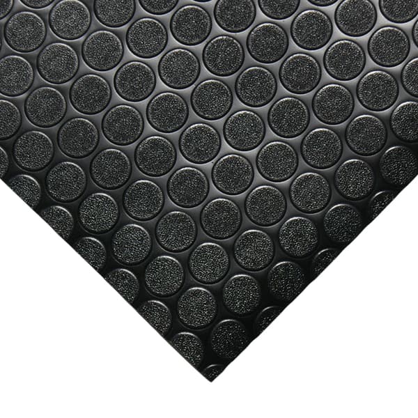 Rubber-Cal Coin-Grip Anti-Slip Rolled Rubber Mat - Black 72 x 48 in.