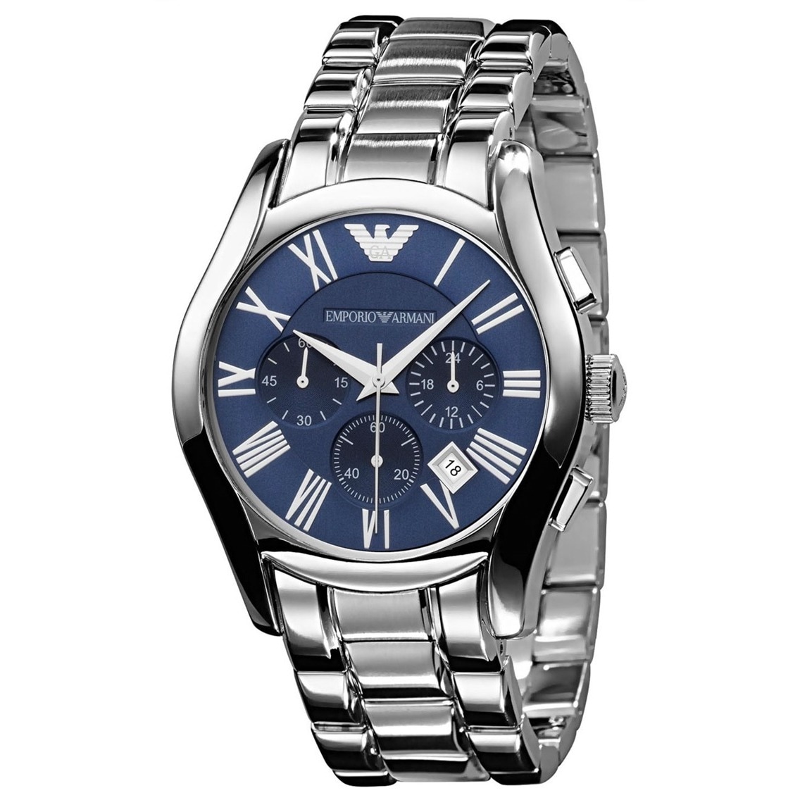 armani chronograph watch blue