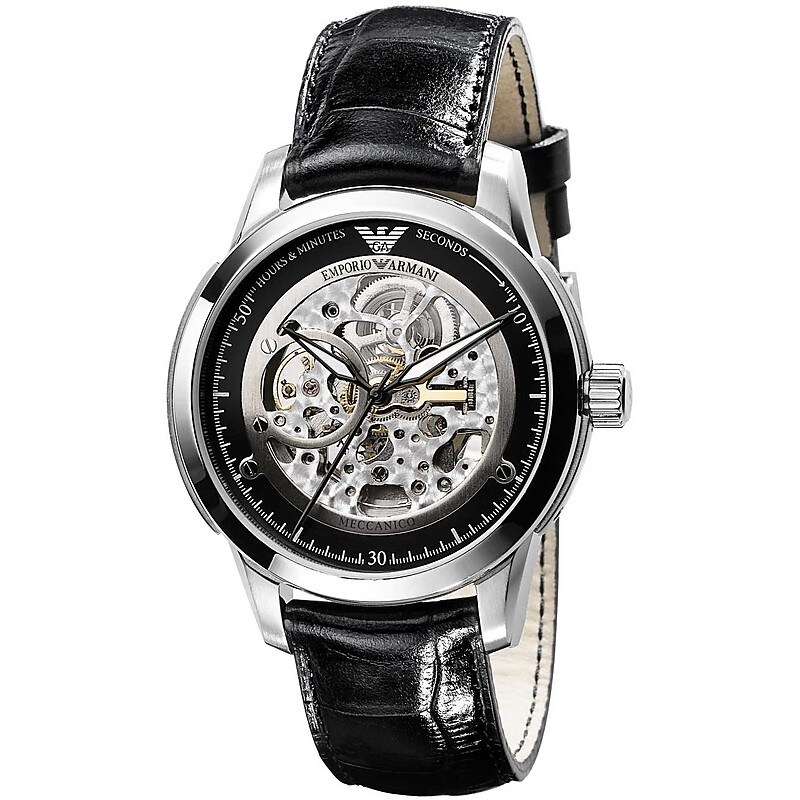 armani meccanico skeleton watch
