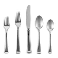 Gorham Column Frosted 45 Piece Stainless Steel Flatware Set Gorham Column 5 Piece Flatware Place Setting